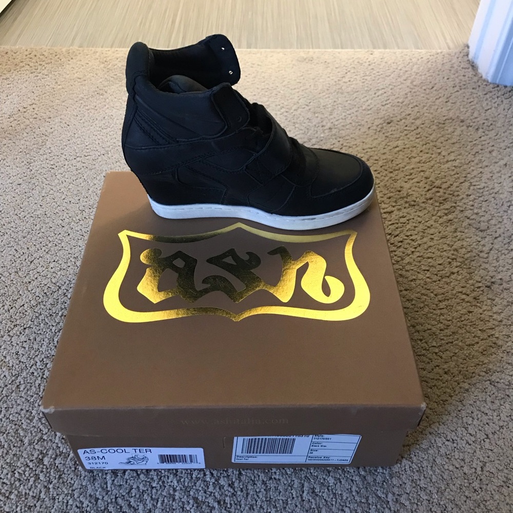 Ash Cool Ter Leather Wedge Sneakers - Picture 2 of 3